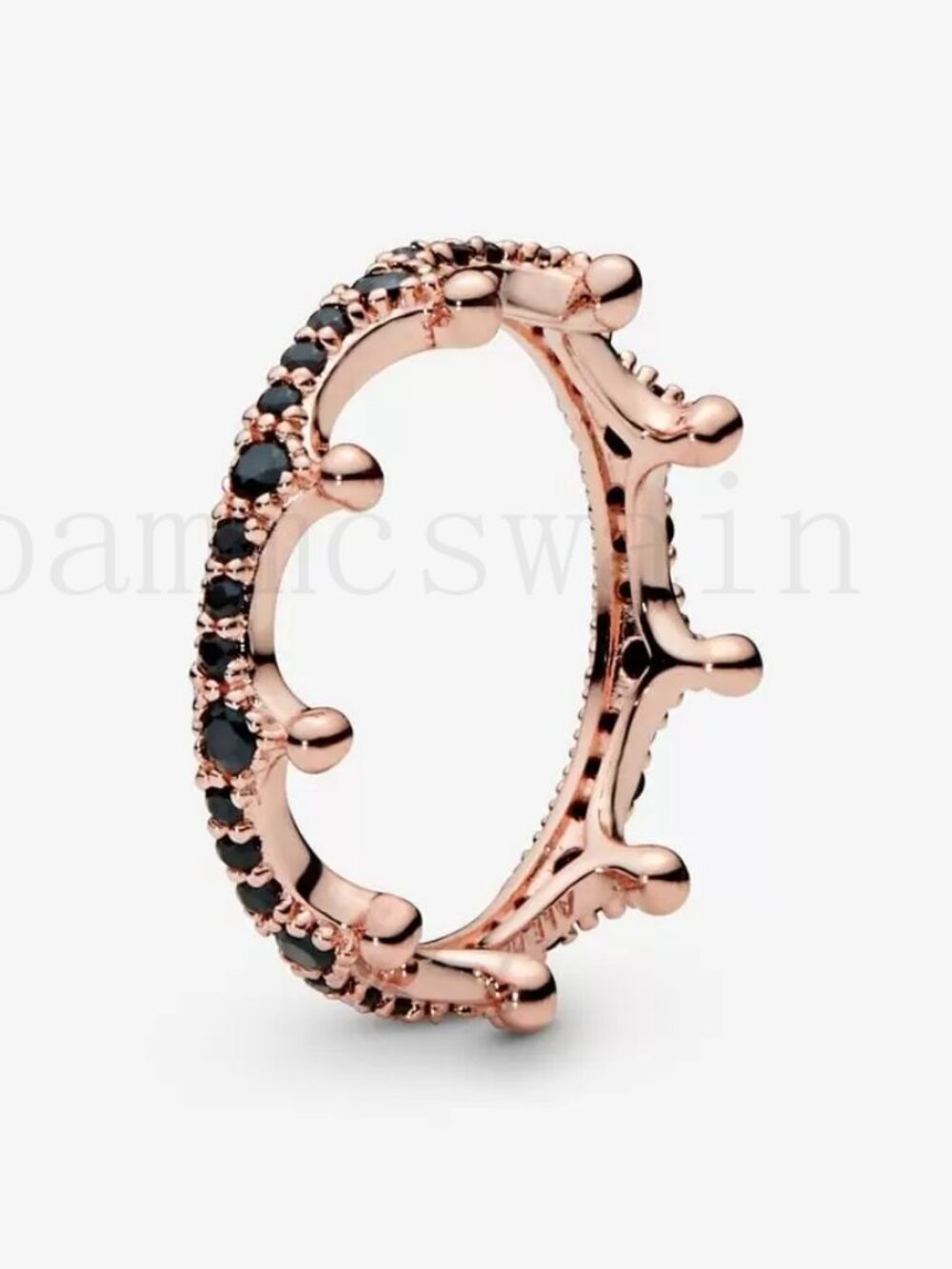 Pandora Black Sparkling Crown Ring